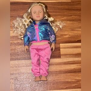 Colorful Doll with Blonde Hair